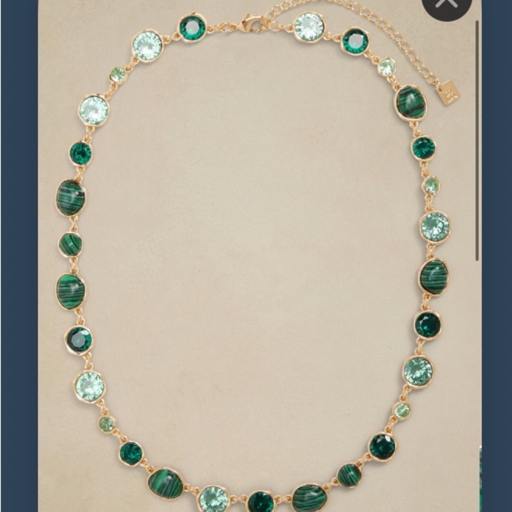 Elegant Green and Gold Necklace